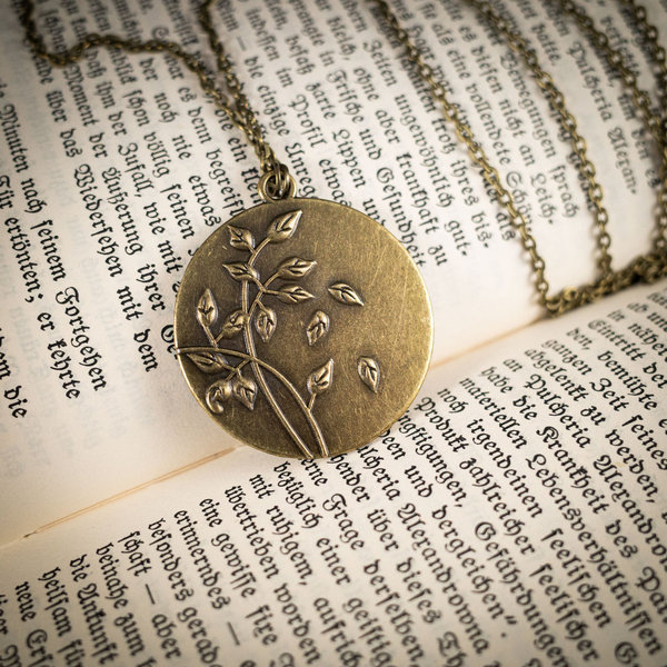 Amulett mit Lebensbaum-Flechte, bronzefarben